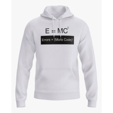 Худі чоловічий з написом Error = (More code)^2 білий XS (HD-01-IT-0002-200-02-01)