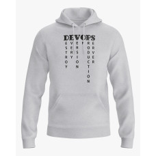 Худі чоловічий з написом DEVOPS сірий XS (HD-01-IT-0006-200-02-03)