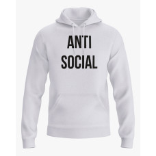 Худі чоловічий з написом ANTI SOCIAL білий XS (HD-01-IT-0008-200-02-01)