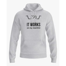 Худі чоловічий з написом It work on my machine сірий XS (HD-01-IT-0009-200-02-03)