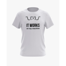 Футболка чоловіча з написом It work on my machine білий XS (TS-01-IT-0009-200-02-01) Футболка чоловіча з написом It work on my machine білий XS (TS-01-IT-0009-200-02-01)