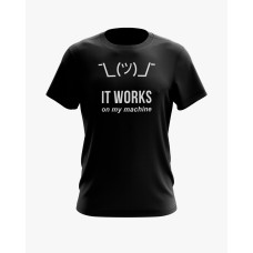 Футболка чоловіча з написом It work on my machine чорний XS (TS-01-IT-0009-200-02-02) Футболка чоловіча з написом It work on my machine чорний XS (TS-01-IT-0009-200-02-02)