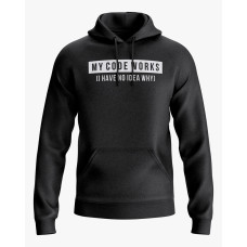Худі чоловічий з написом My code works чорний XS (HD-01-IT-0010-200-02-02)