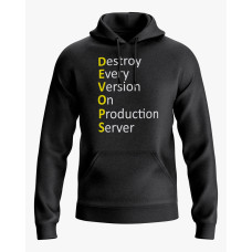 Худі чоловічий з написом DEVOPS V23 чорний XS (HD-01-IT-0023-200-02-02)