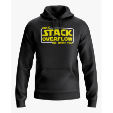 Худі чоловічий з написом May Stackoverflow be with you чорний XS (HD-01-IT-0025-200-02-02)