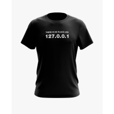Футболка чоловіча з написом There is no place like чорний XS (TS-01-IT-0028-200-02-02) Футболка чоловіча з написом There is no place like чорний XS (TS-01-IT-0028-200-02-02)