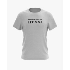 Футболка чоловіча з написом There is no place like сірий XS (TS-01-IT-0028-200-02-03) Футболка чоловіча з написом There is no place like сірий XS (TS-01-IT-0028-200-02-03)
