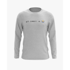 Світшот чоловічий з принтом Git commit сірий XS (SS-01-IT-0029-200-02-03) Світшот чоловічий з принтом Git commit сірий XS (SS-01-IT-0029-200-02-03)