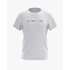 Футболка чоловіча з принтом Git commit білий XS (TS-01-IT-0029-200-02-01)