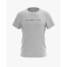 Футболка чоловіча з принтом Git commit сірий XS (TS-01-IT-0029-200-02-03)