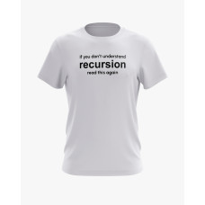 Футболка чоловіча з написом Recursion білий XS (TS-01-IT-0039-200-02-01) Футболка чоловіча з написом Recursion білий XS (TS-01-IT-0039-200-02-01)