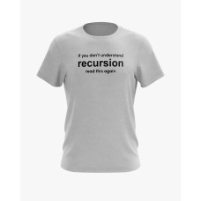 Футболка чоловіча з написом Recursion сірий XS (TS-01-IT-0039-200-02-03) Футболка чоловіча з написом Recursion сірий XS (TS-01-IT-0039-200-02-03)