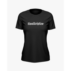 Футболка жіноча з написом JavaScriptizer чорний S (TS-02-IT-0040-200-03-02)