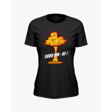 Футболка жіноча з написом SUDO RM -RF / чорний S (TS-02-IT-0046-200-03-02)