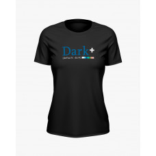 Футболка жіноча з надписом Dark+ чорний S (TS-02-IT-0048-200-03-02)