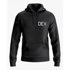 Худі чоловічий з надписом DEV чорний XS (HD-01-IT-0049-100-02-02)