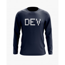 Світшот жіночий з надписом DEV темно-синій XS (SS-02-IT-0049-200-02-024)