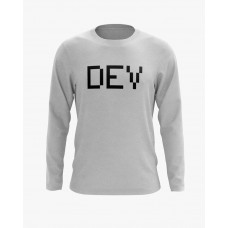 Світшот жіночий з надписом DEV сірий XS (SS-02-IT-0049-200-02-03)