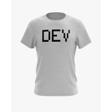 Футболка чоловіча з надписом DEV сірий XS (TS-01-IT-0049-200-02-03)