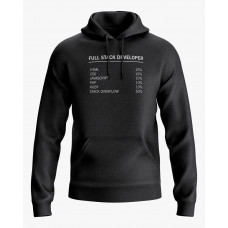 Худі чоловічий з надписом Full stack developer чорний XS (HD-01-IT-0050-200-02-02)