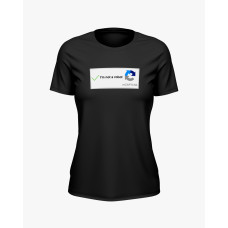 Футболка жіноча з надписом Im not a robot чорний S (TS-02-IT-0051-200-03-02)