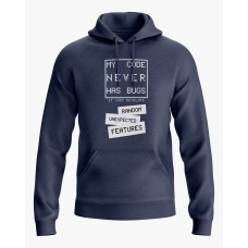 Худі жіночий з надписом My code never has bugs темно-синій XS (HD-02-IT-0052-200-02-024)