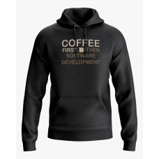 Худі жіночий з надписом Coffee first чорний XS (HD-02-IT-0055-200-02-02)