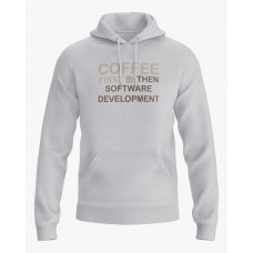 Худі жіночий з надписом Coffee first сірий XS (HD-02-IT-0055-200-02-03)
