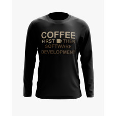Світшот чоловічий з надписом Coffee first чорний XS (SS-01-IT-0055-200-02-02)