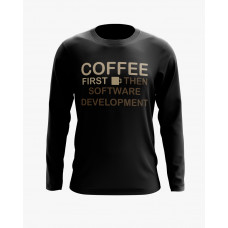 Світшот жіночий з надписом Coffee first чорний XS (SS-02-IT-0055-200-02-02)