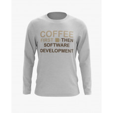 Світшот жіночий з надписом Coffee first сірий XS (SS-02-IT-0055-200-02-03)