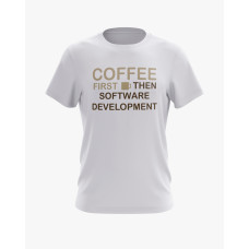 Футболка чоловіча з надписом Coffee first білий XS (TS-01-IT-0055-200-02-01)