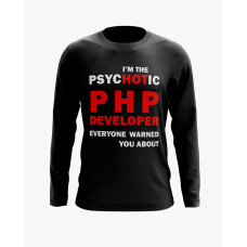 Світшот жіночий з надписом PHP developer чорний XS (SS-02-IT-0056-200-02-02)