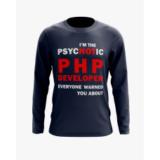Світшот жіночий з надписом PHP developer темно-синій XS (SS-02-IT-0056-200-02-024)