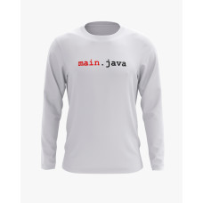 Світшот жіночий з надписом Main.java білий XS (SS-02-IT-0057-200-02-01)
