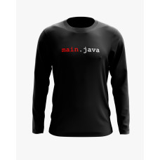 Світшот жіночий з надписом Main.java чорний XS (SS-02-IT-0057-200-02-02)