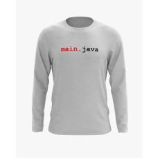 Світшот жіночий з надписом Main.java сірий XS (SS-02-IT-0057-200-02-03)