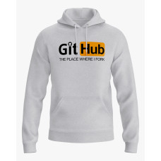 Худі жіночий з надписом Git Hub сірий XS (HD-02-IT-0059-200-02-03)