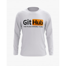 Світшот жіночий з надписом Git Hub білий XS (SS-02-IT-0059-200-02-01)