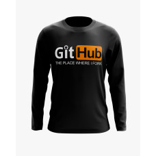 Світшот жіночий з надписом Git Hub чорний XS (SS-02-IT-0059-200-02-02)