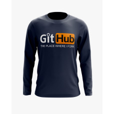 Світшот жіночий з надписом Git Hub темно-синій XS (SS-02-IT-0059-200-02-024)