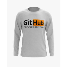 Світшот жіночий з надписом Git Hub сірий XS (SS-02-IT-0059-200-02-03)
