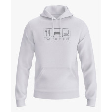Худі чоловічий з принтом Eat Sleep Code білий XS (HD-01-IT-0061-200-02-01) Худі чоловічий з принтом Eat Sleep Code білий XS (HD-01-IT-0061-200-02-01)