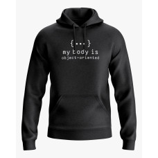 Худі жіночий з надписом My body is object-oriented чорний XS (HD-02-IT-0062-200-02-02)