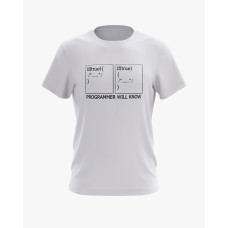 Футболка чоловіча з принтом Programmer will know білий XS (TS-01-IT-0064-200-02-01)