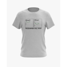 Футболка чоловіча з принтом Programmer will know сірий XS (TS-01-IT-0064-200-02-03)