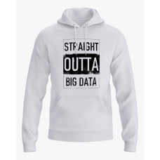 Худі чоловічий з надписом Straight outta big data білий XS (HD-01-IT-0066-200-02-01)