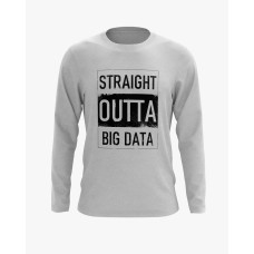 Світшот жіночий з надписом Straight outta big data сірий XS (SS-02-IT-0066-200-02-03)