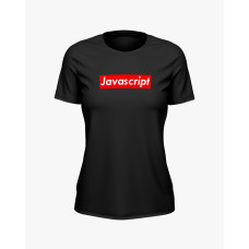Футболка жіноча з надписом Javascript чорний S (TS-02-IT-0067-200-03-02)