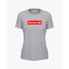 Футболка жіноча з надписом Javascript сірий S (TS-02-IT-0067-200-03-03)